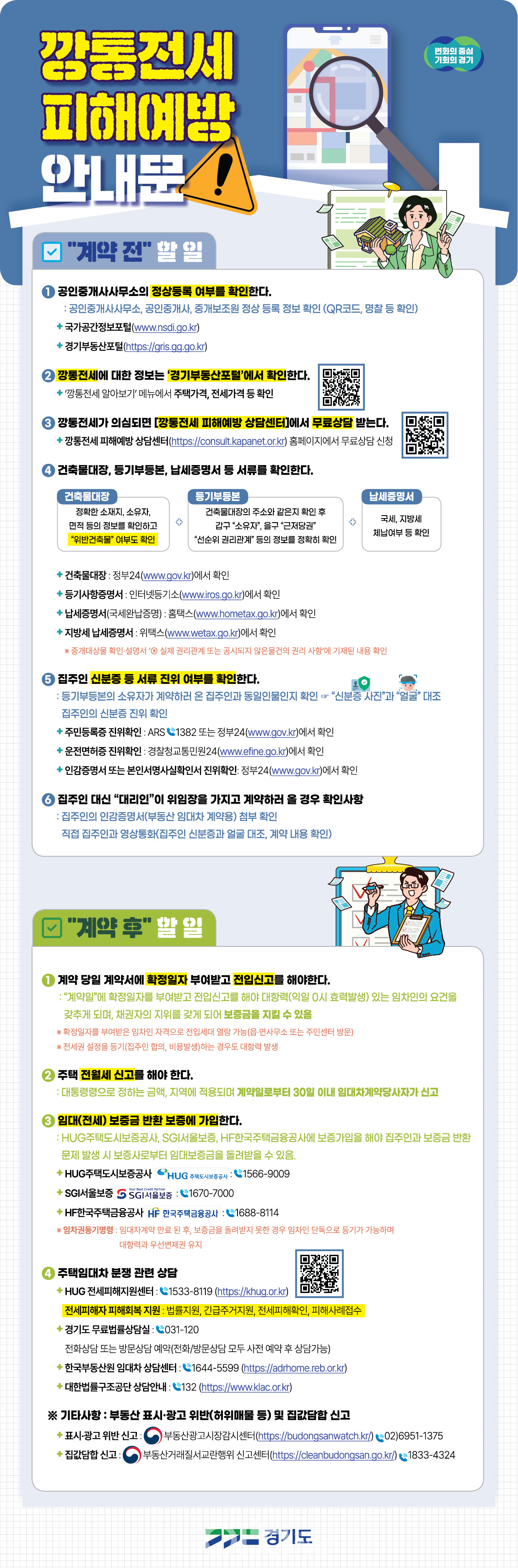 깡통전세 피해예방 안내문 (자료제공 : 경기도)