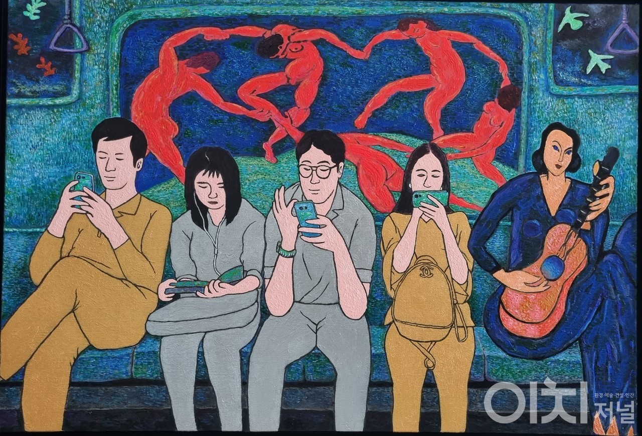 마티스의 지하철 72.7×50.Cm Acrylic on canvas 2022