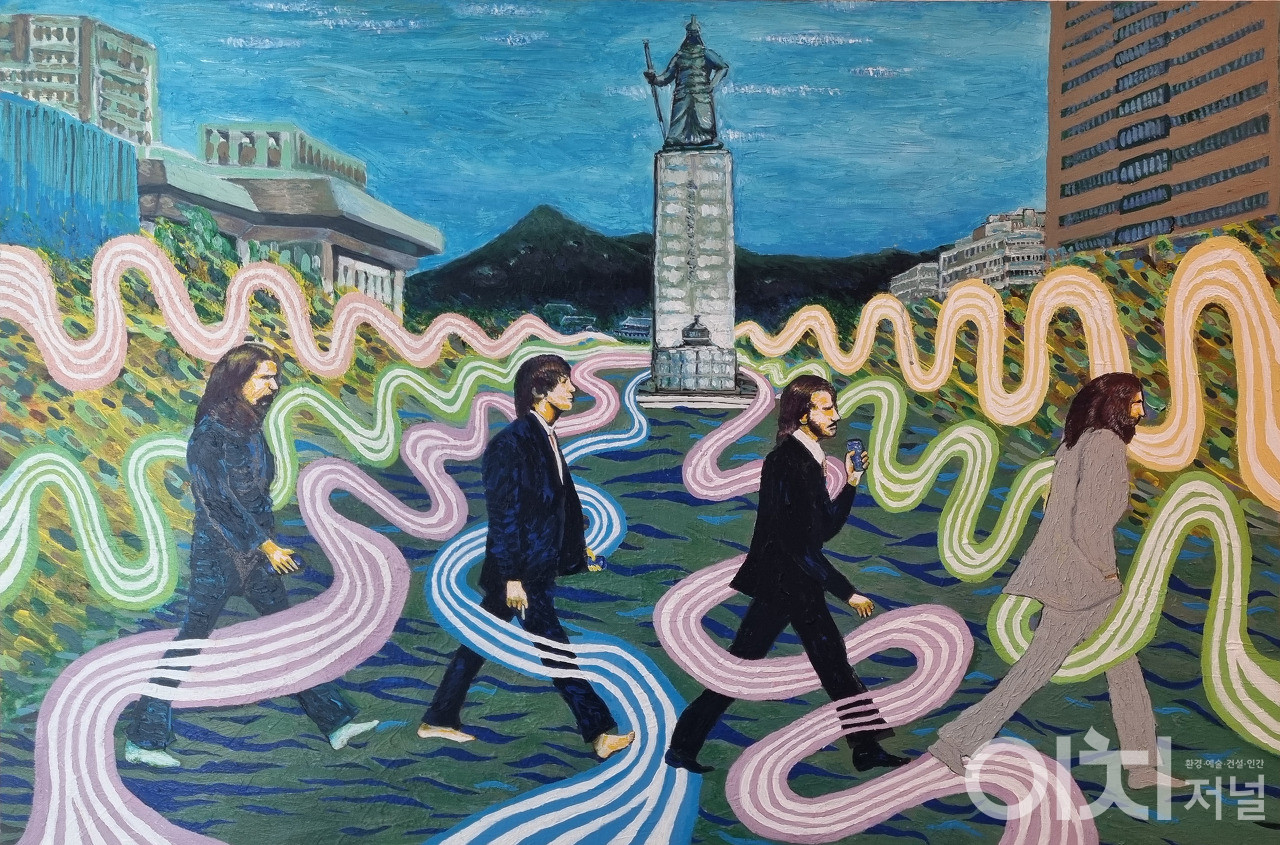 광화문 비틀즈 50호 Acrylic on canvas 2021