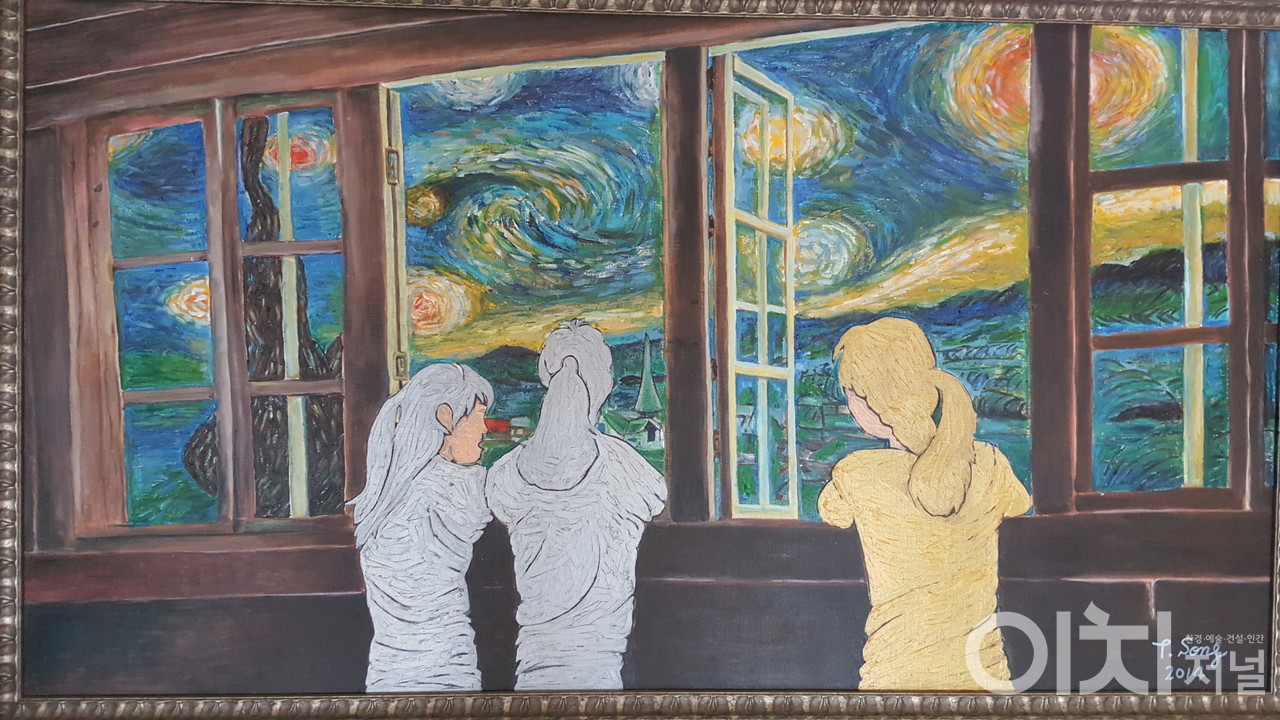 마음의 가상현실 80m acrylic on canvas 2019