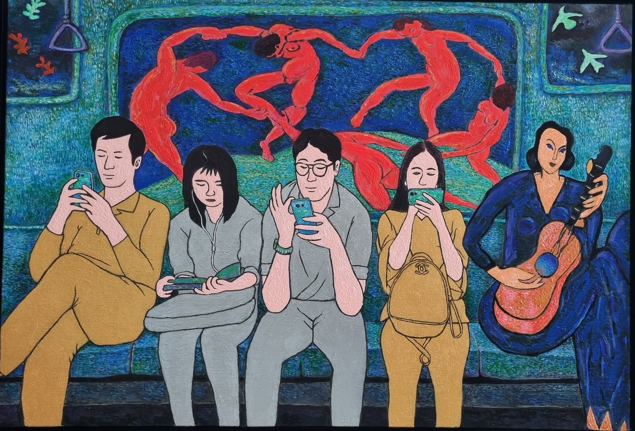 마티스 지하철 100×  65cm 아크릴화  2023