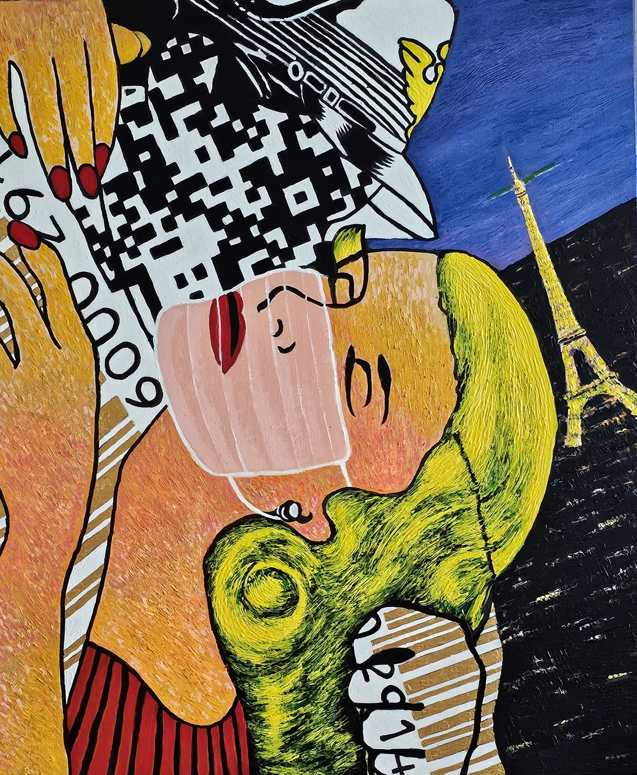 밀레니얼 연인 72*60  cm Acrylic on canvas 2024