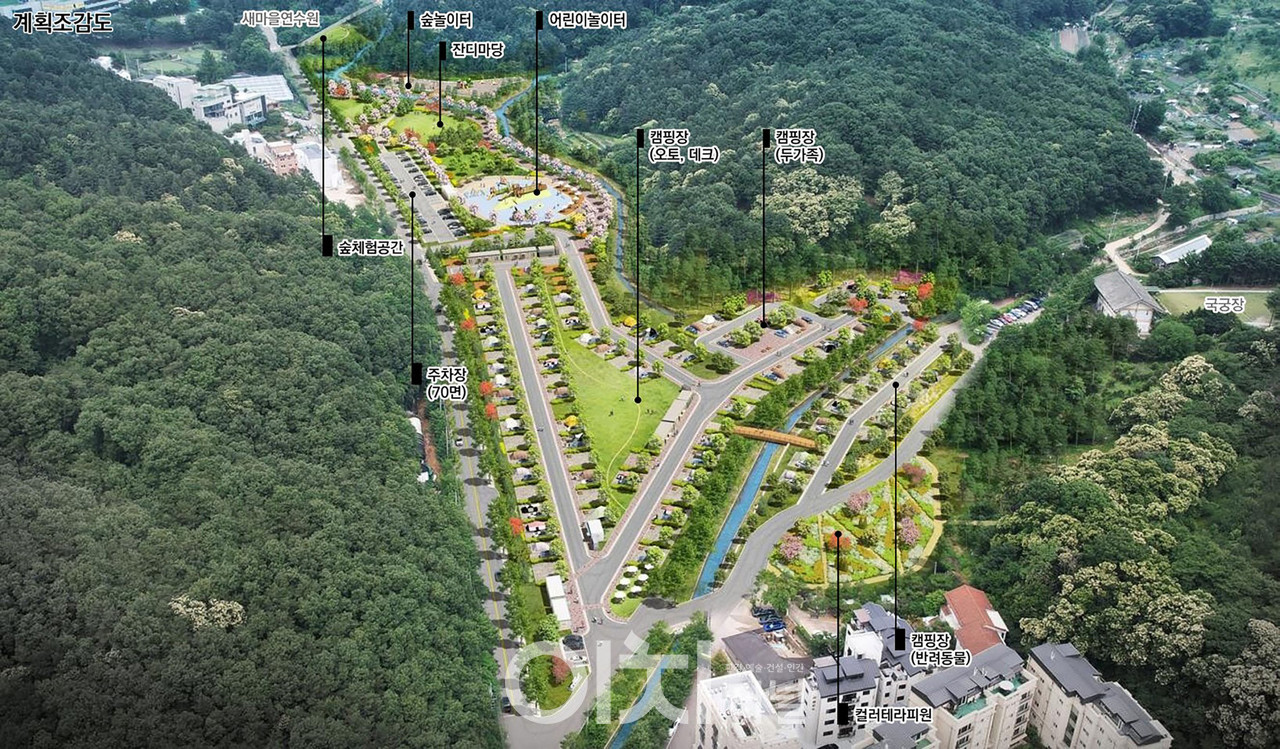 율동공원 오토캠핑장 조감도