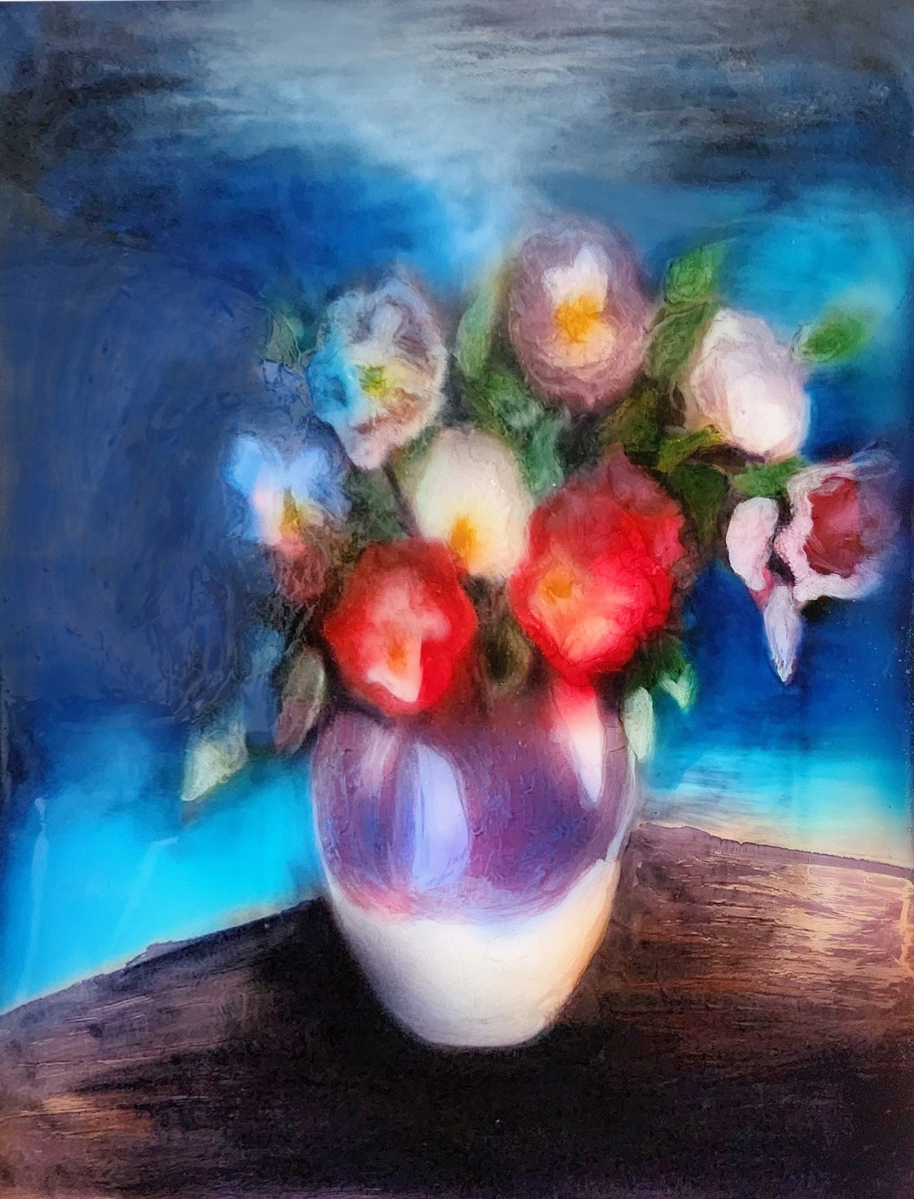 정물 1 750×900 아크릴 위에 레진채색 2024