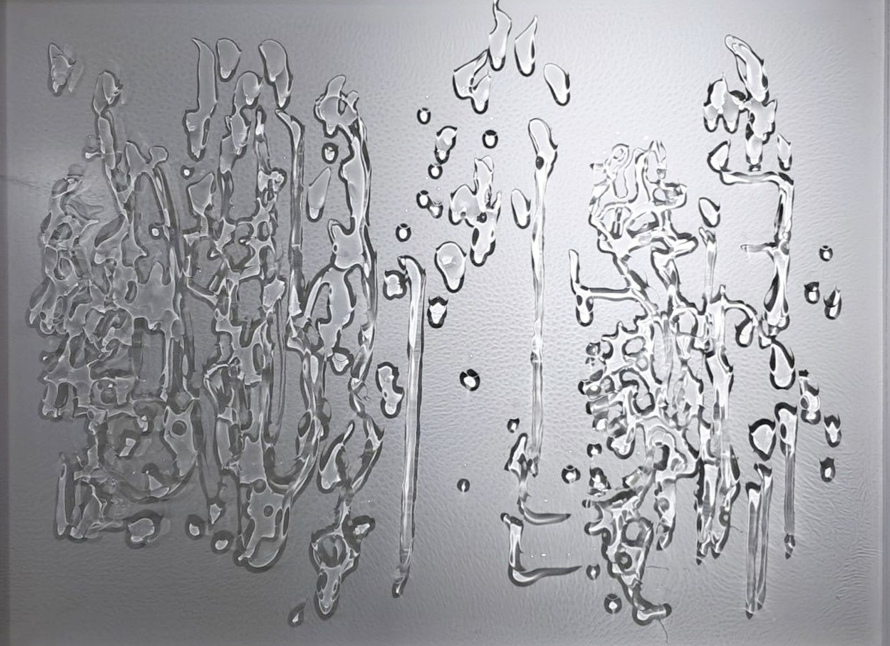 Flow of letter 910×720 아크릴 위에 투명레진 2024