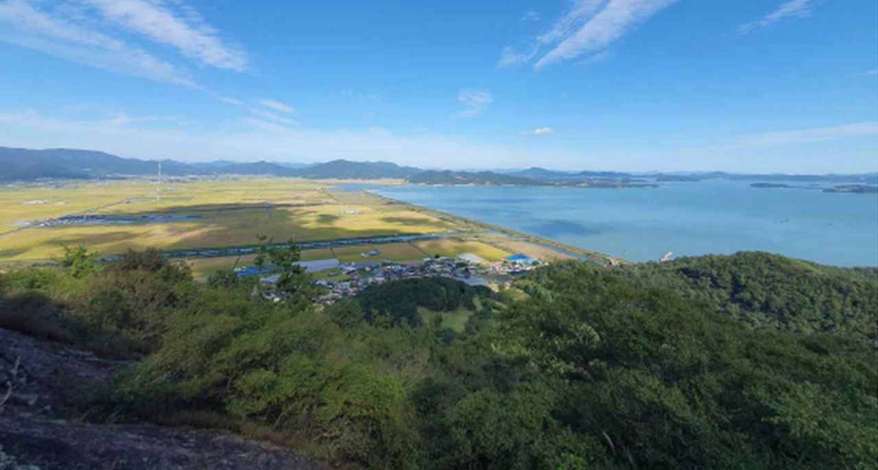 오봉산 정상에서 바라본 풍경