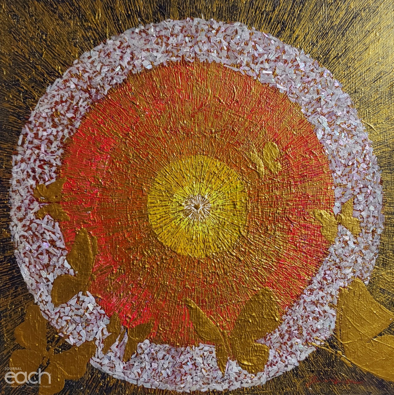 Over the rainbow 72.7cm * 72.7cm mixed media on canvas 2025