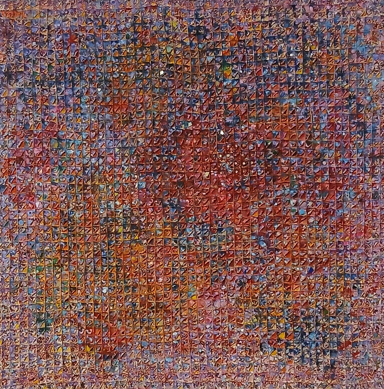 일렁이는 꽃물결 80.5×80.5cm  Acrylic on fabric 2024