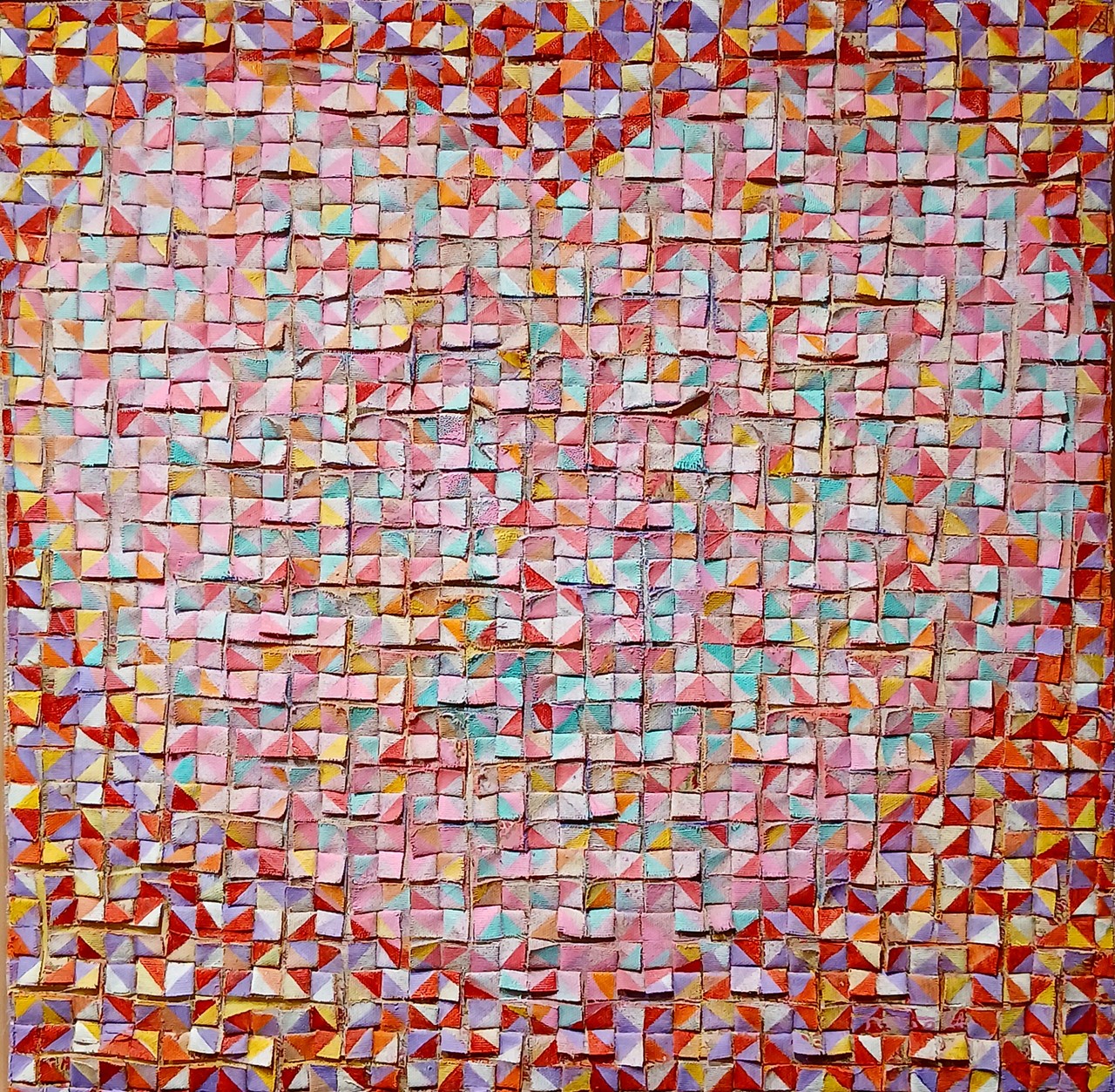 너를 사랑해  46×46cm  Acrylic on fabric 2025