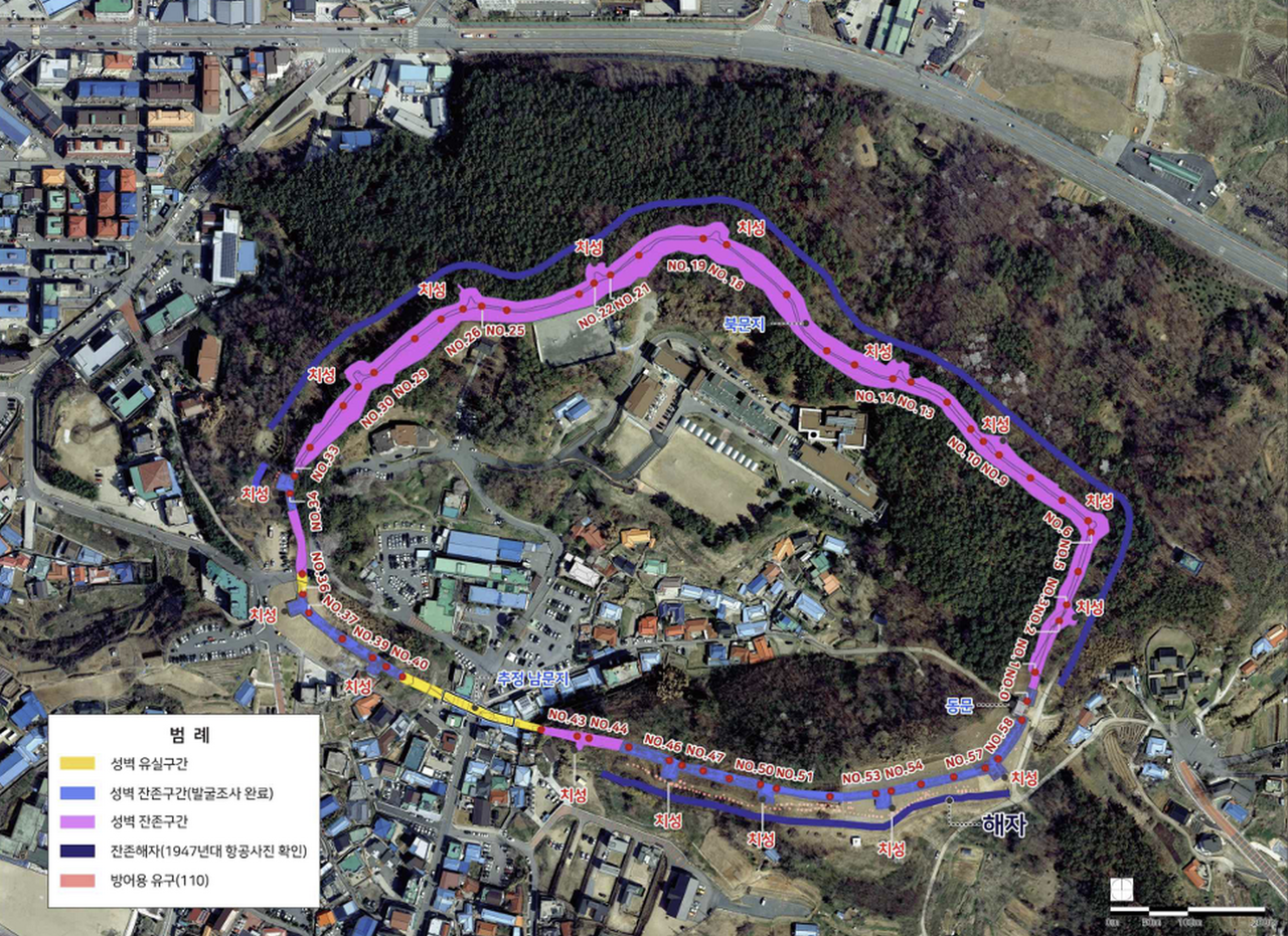 서천읍성 성벽 및 치성 등 잔존현황