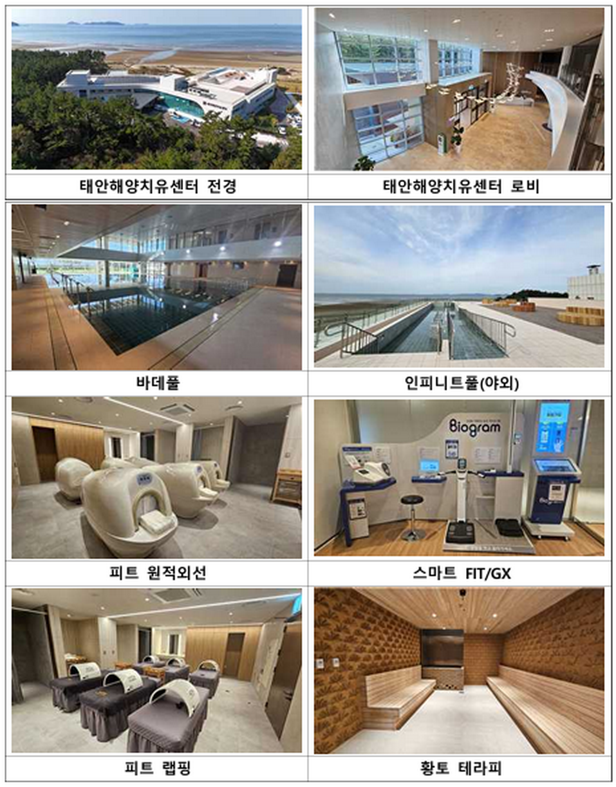 태안해양치유센터 시설 주요 사진
